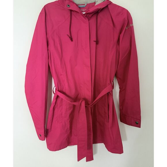 Columbia Pardon My Trench Belted Lightweight Hooded Water Resistant Jacket Sz S - Picture 1 of 9